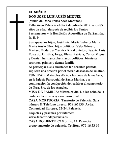 Don José Luis Ausín Miguel