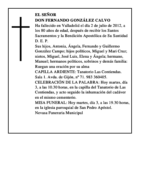 Don Fernando González Calvo