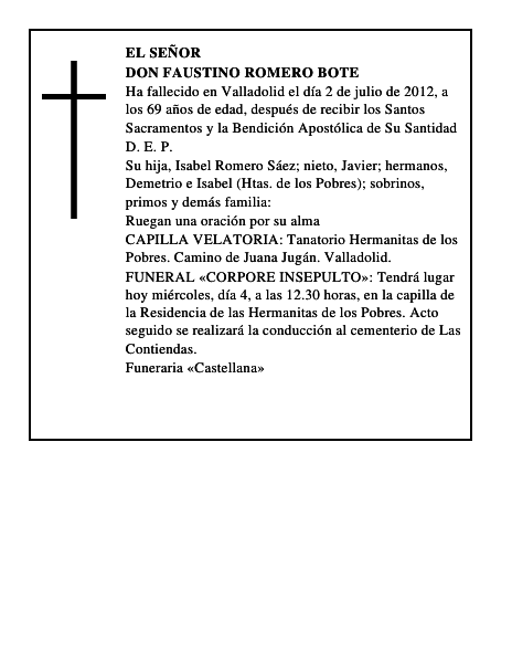 Don Faustino Romero Bote