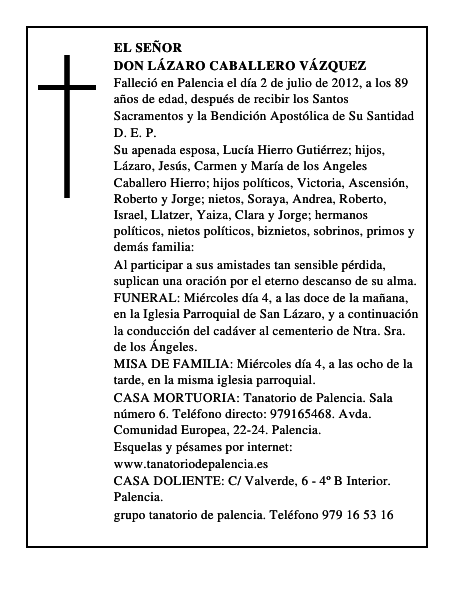 Don Lázaro Caballero Vázquez