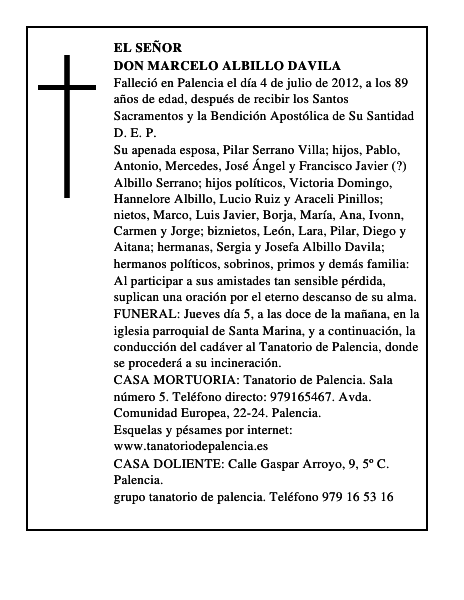 Don Marcelo Albillo Davila