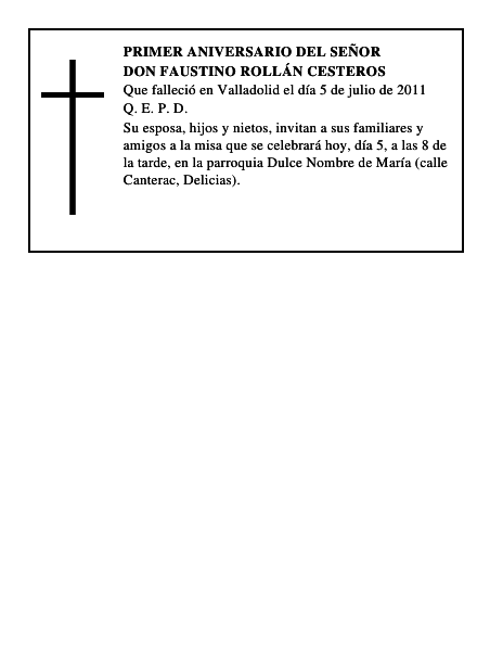 Don Faustino Rollán Cesteros
