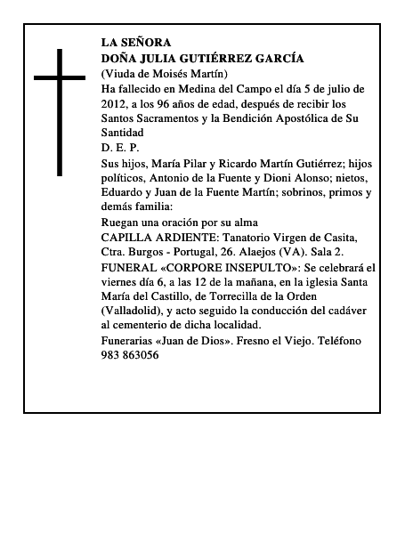 Doña Julia Gutiérrez García