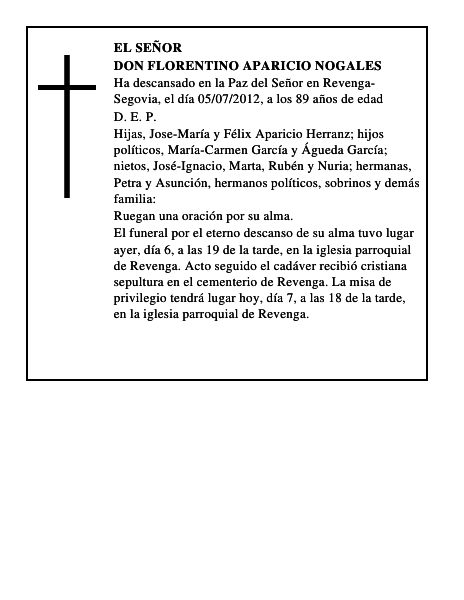 Don Florentino Aparicio Nogales