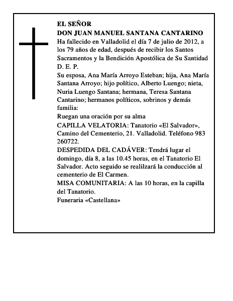 Don Juan Manuel Santana Cantarino