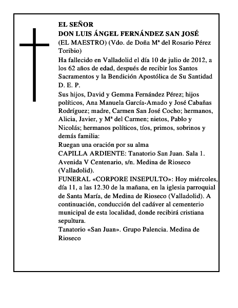 Don Luis Ángel Fernández San José