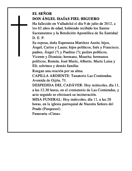 Don Ángel Isaías Fiel Higuero