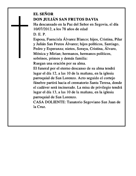 Don Julián San Frutos Davia