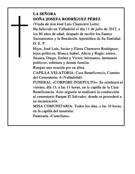 Doña Josefa Rodríguez Pérez