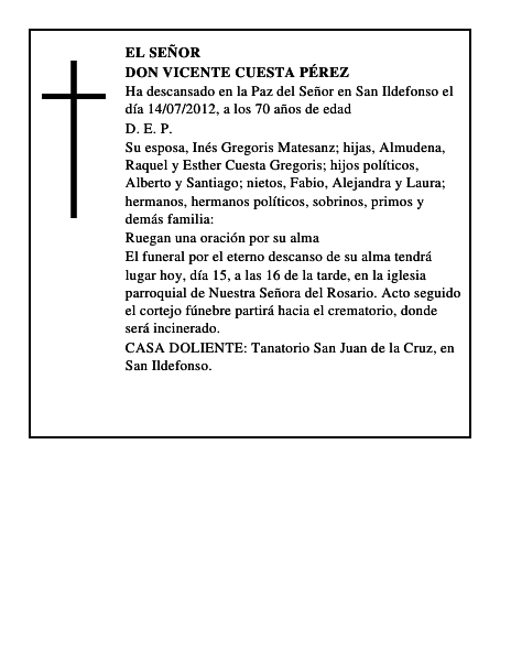 Don Vicente Cuesta Pérez