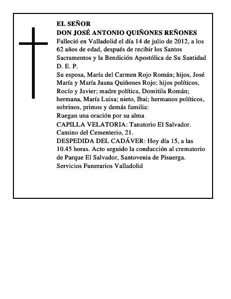Don José Antonio Quiñones Reñones