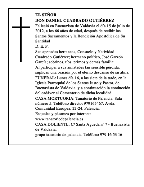 Don Daniel Cuadrado Gutiérrez