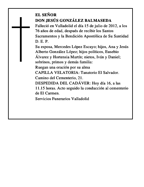 Don Jesús González Balmaseda
