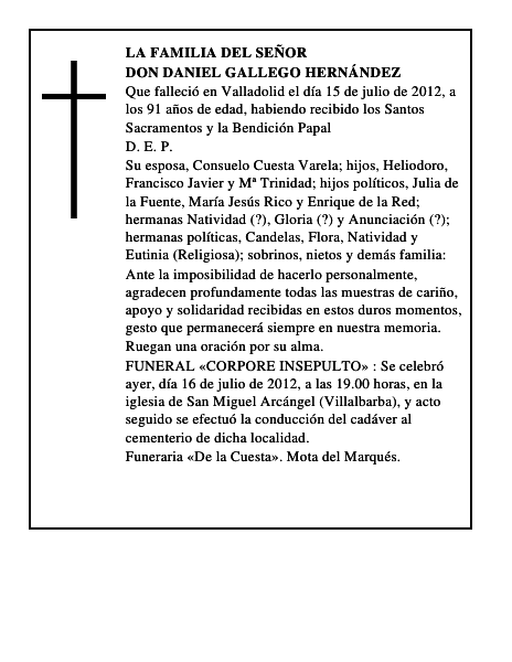 Don Daniel Gallego Hernández