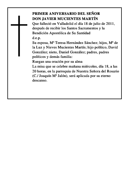 Don Javier Mucientes Martín