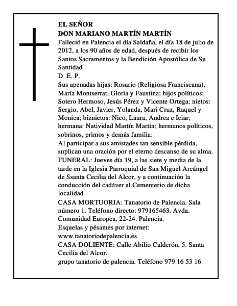 Don Mariano Martín Martín