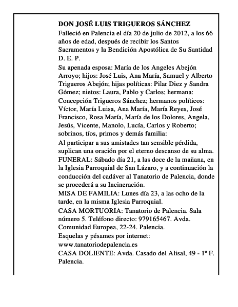 Don José Luis Trigueros Sánchez