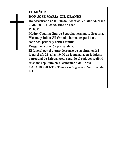 Don José María Gil Grande