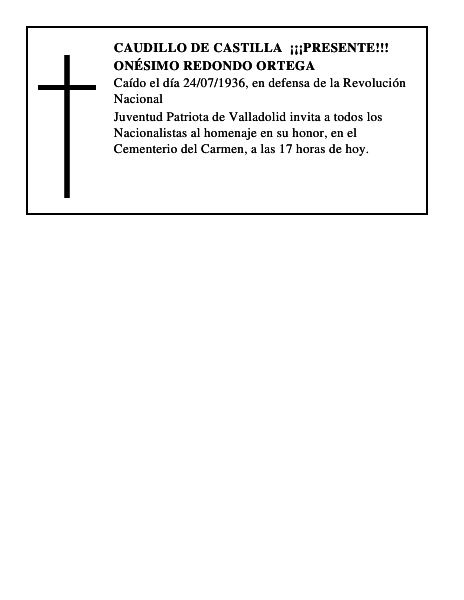ONÉSIMO REDONDO ORTEGA