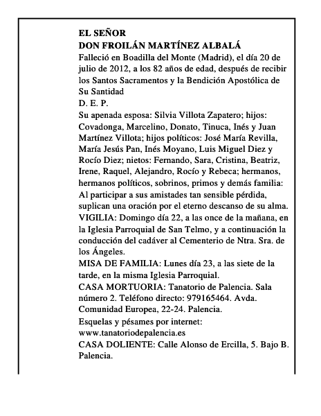 Don Froilán Martínez Albalá