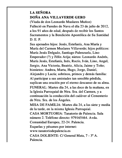 Doña Ana Villaverde Gero