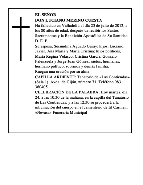 Don Luciano Merino Cuesta