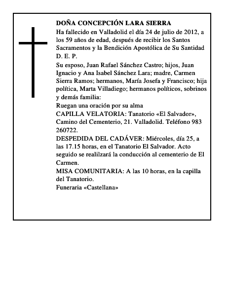 Doña Concepción Lara Sierra