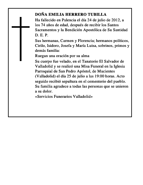 Doña Emilia Herrero Tubilla