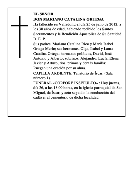 Don Mariano Catalina Ortega