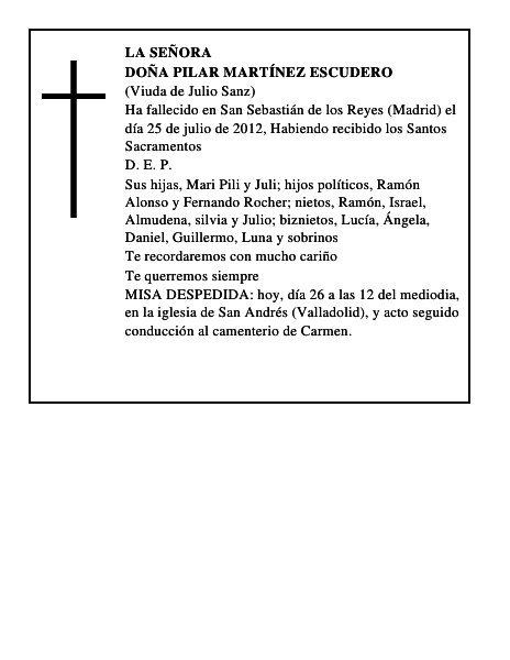 Doña Pilar Martínez Escudero