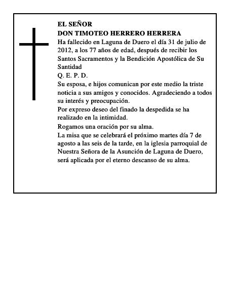 Don Timoteo Herrero Herrera
