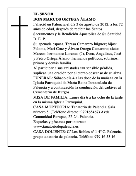 Don Marcos Ortega Álamo