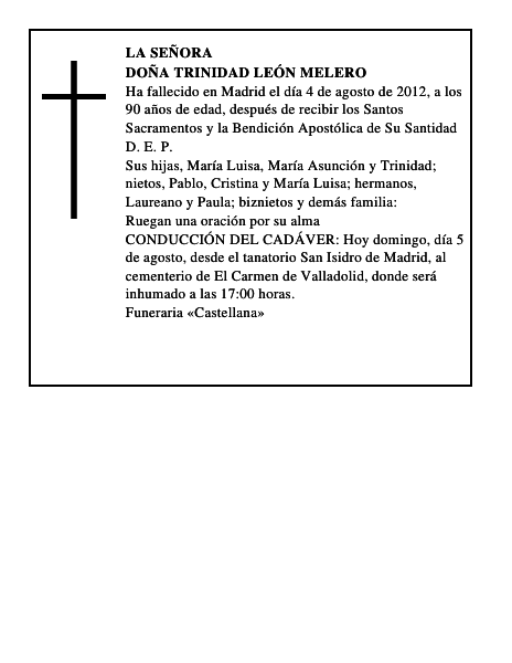 Doña Trinidad León Melero