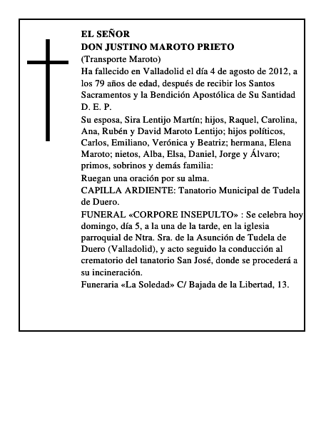 Don Justino Maroto Prieto