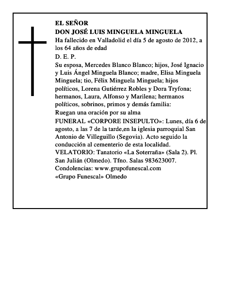 Don José Luis Minguela Minguela