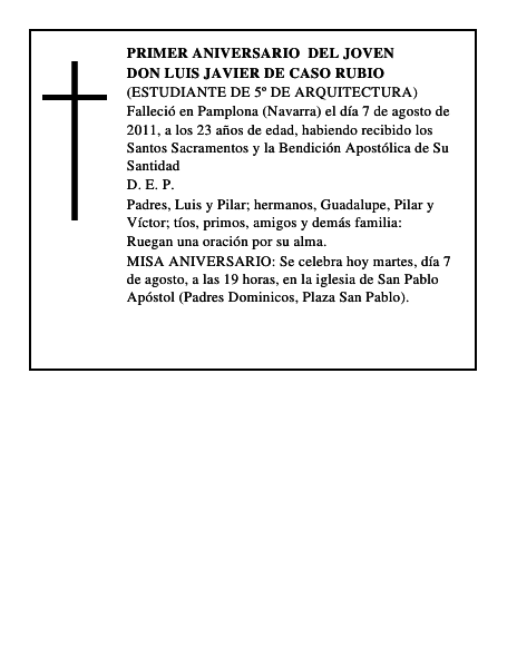 Don Luis Javier de Caso Rubio