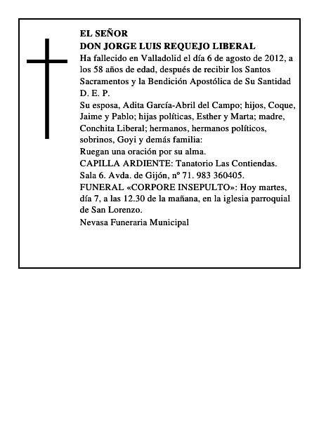 Don Jorge Luis Requejo Liberal