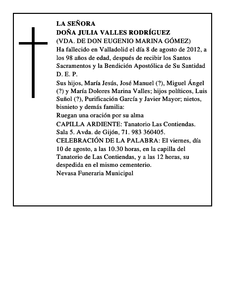 Doña Julia Valles Rodríguez