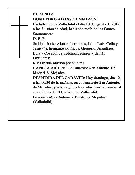 Don Pedro Alonso Camazón