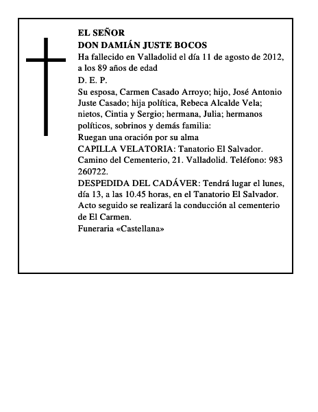 Don Damián Juste Bocos