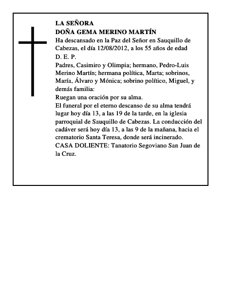 Doña Gema Merino Martín