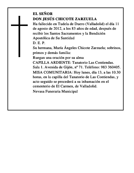 Don Jesús Chicote Zarzuela