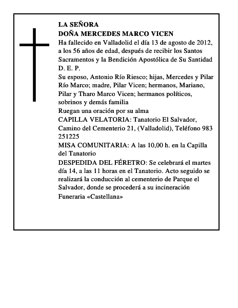 Doña Mercedes Marco Vicen