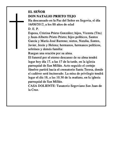 Don Natalio Prieto Tejo