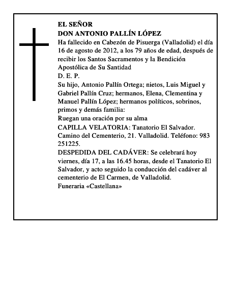 Don Antonio Pallín López