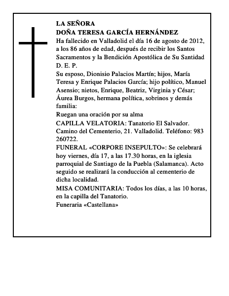 Doña Teresa García Hernández