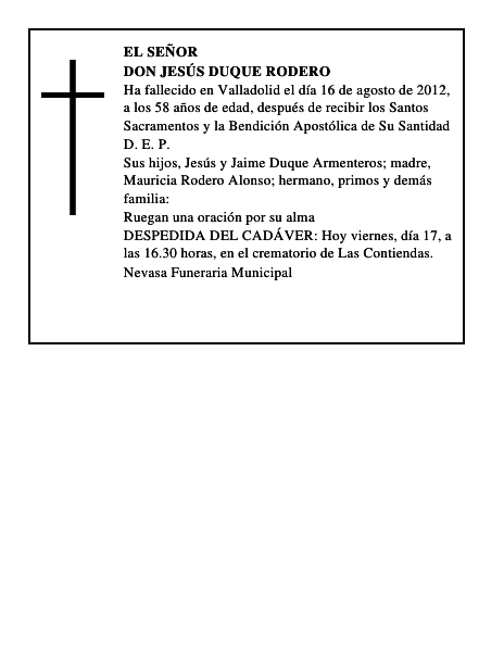 Don Jesús Duque Rodero
