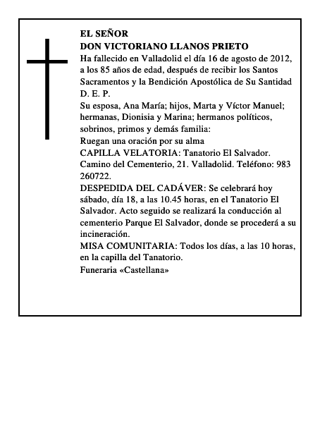 Don Victoriano Llanos Prieto