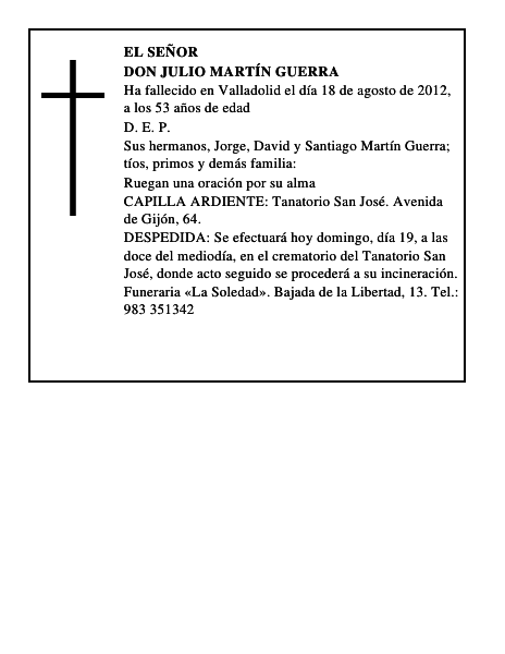 Don Julio Martín Guerra