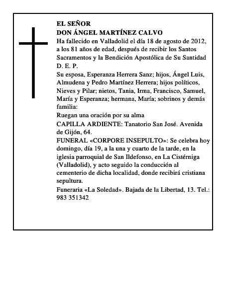 Don Ángel Martínez Calvo
